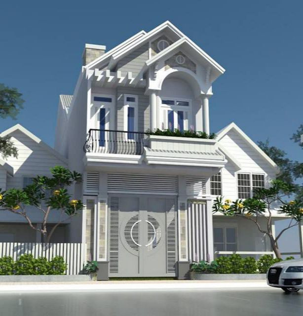 Công trình gây ấn tượng với hệ thống mái thái đẹp mắt và cây xanh xung quanh. Ảnh: Kientrucsuvietnam.