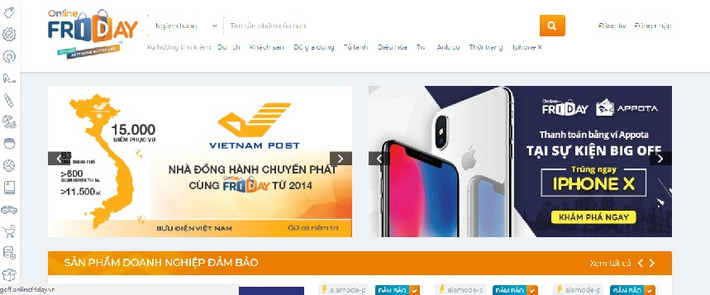 Mới đây, Cục Thương mại điện tử và Kinh tế số (Bộ Công Thương) đã tiết lộ hàng loạt mặt hàng khuyến mãi sâu trong ngày Online Friday 2017 (1/12). Ảnh chụp màn hình.