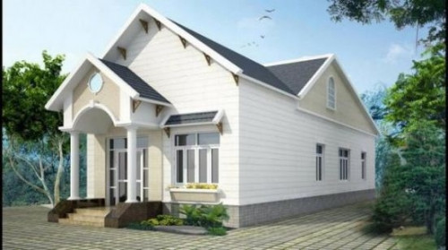 Mẫu nhà cấp 4 đơn giản vừa tiết kiệm chi phí xây dựng vừa đáp ứng mọi nhu cầu sinh hoạt. Ảnh: Nhadian.