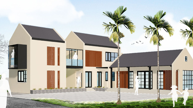 Thừa hưởng nét đẹp truyền thống của kiến trúc nhà ở vùng đồng bằng Bắc Bộ, mẫu nhà này vừa mang hơi hướng hiện đại vừa đáp ứng được nhu cầu trong sinh hoạt hàng ngày người dân vùng nông thôn. Ảnh: Tapchikientruc