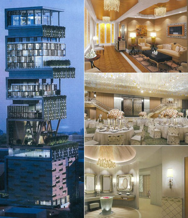 Cuộc sống của Mukesh được đánh giá là vô cùng xa xỉ. Ông sống trong căn biệt thự Antilia nằm ở trung tâm thành phố Mumbai. Nó được mệnh danh là tòa nhà đắt nhất thế giới với giá trị khoảng 1 tỷ USD.