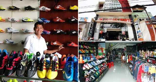 Nguyễn Anh Đức cũng được xem như một doanh nhân kiêm tiền đạo. Anh Đức mở shop thể thao, vợ anh quản lý nhà hàng, làm đại lý cho một vài thương hiệu mới đổ bộ vào Việt Nam. Ảnh: Internet