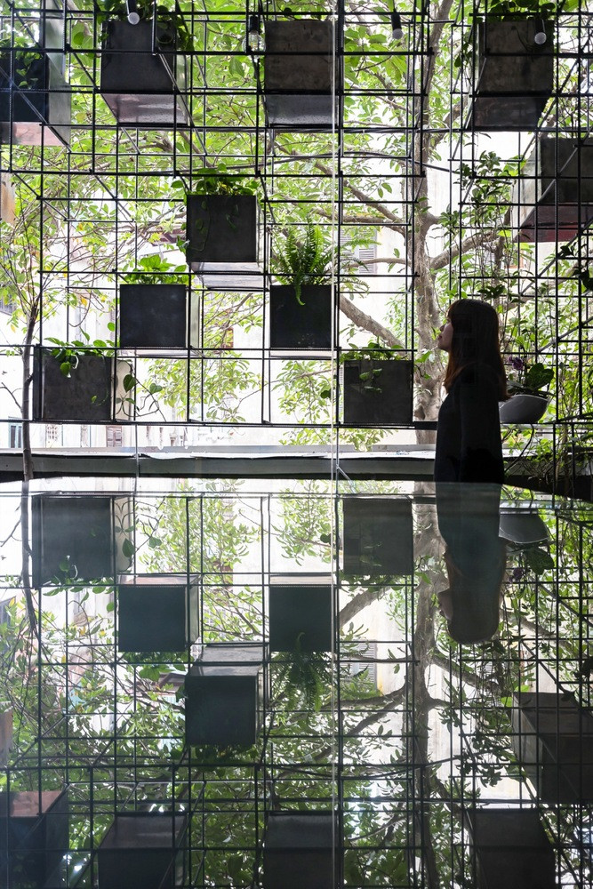 Ban công này là một phần trong chuỗi dự án Ban công sinh thái (Eco-Balcony) của kiến trúc sư An Việt Dũng, được bắt đầu từ năm 2017 với mục đích kéo Hà Nội lại gần thiên nhiên. Ảnh: Nguyen Thai Thach , Quang Tran.