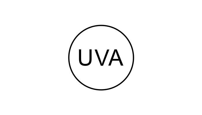 Biểu tượng chữ UVA trong một hình tròn cho biết sản phẩm có khả năng chống nắng.