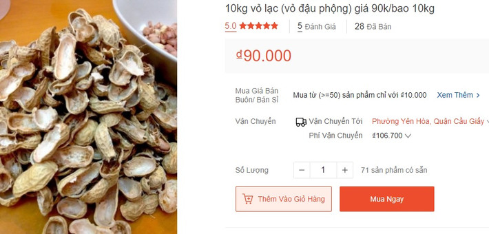 Trên một số trang thương mại điện tử trong nước, không ít loại phế phẩm nông nghiệp tưởng chừng như bỏ đi lại được rao bán với mức giá cao bất ngờ.