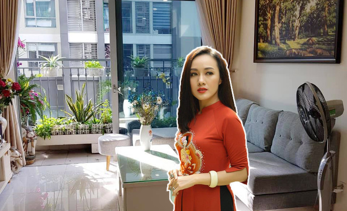 BTV Hoài Anh - nữ MC nói giọng miền Nam đầu tiên xuất hiện trên bản tin Thời sự 19h hàng ngày của đài truyền hình VTV sống trong một căn hộ có tông màu trắng chủ đạo. Ảnh: 2dep