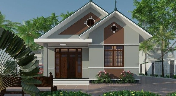 Màu xám xanh được chọn là sắc màu chủ đạo, tạo nên công trình mang vẻ đẹp vượt thời gian, không sợ bị lỗi thời. Ảnh: Wedo