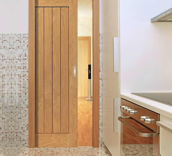 Cửa trượt 1 cánh âm tường độc đáo.