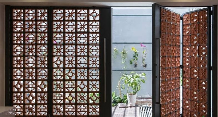 Từng xuất hiện trong các công trình kiến trúc cổ, gạch bông gió tiếp tục gây sốt trong xu hướng thiết kế kiến trúc ngày nay. Ảnh: Gachthienha.