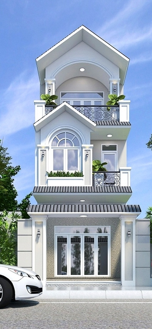 Giá trị thẩm mỹ của ngôi nhà ống tân cổ điển nằm ở bố cục không gian, hình khối và trang trí. Ảnh: Xaynhasaigon.