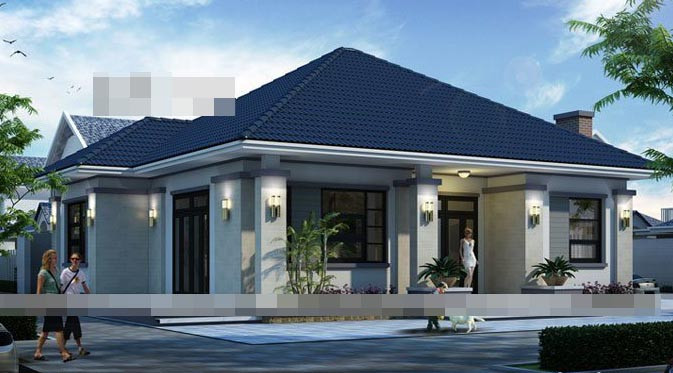 Những đường nét đơn giản kết hợp lại tạo nên điểm nhấn riêng biệt cho ngôi nhà. Ảnh: Vinavic.