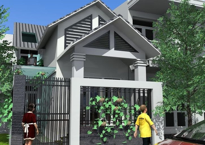 Sự phối hợp giữa hai gam màu trung tính xám - trắng, cộng với ánh sáng ngập tràn từ cửa sổ giúp cho không gian nhà vô cùng cởi mở. Ảnh: Thietkenhadepmoi.