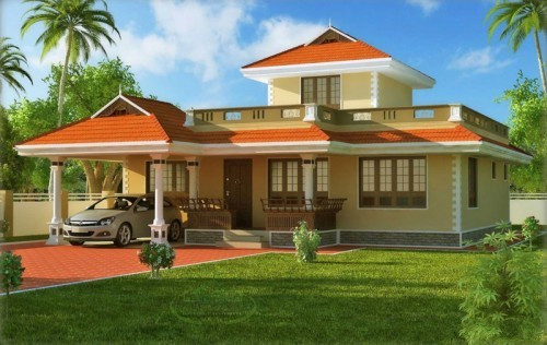 Nhà cấp 4 tân cổ điển có gác lửng được biến tấu hài hòa nhờ cách phối màu sắc, bố trí không gian. Ảnh: Kientrucnhapho.