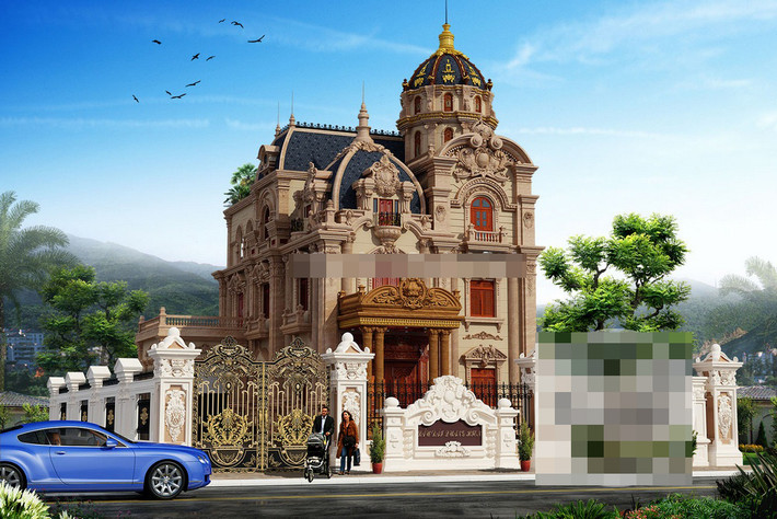 Lâu đài 3 tầng cổ điển lộng lẫy. Ảnh: Betaviet.