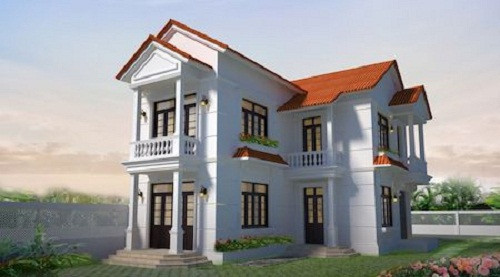 Thiết kế nhà chữ L không quá lộng lẫy nhưng lại mang vẻ đẹp nhẹ nhàng thanh thoát. Ảnh: Kientrucxaydung.