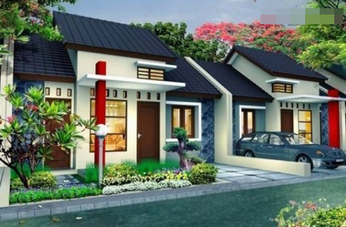 Tận dụng mặt tiền dài 12 mét, biệt thự ngang có sân vườn rộng rãi tạo điểm nhấn nổi bất phía trước căn nhà. Ảnh: Thoitrangwiki.