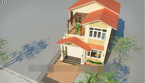 Để tiết kiệm chi phí, biệt thự 2 tầng được thiết kế các vật liệu đặt đúng vị trí, giúp ngôi nhà trở nên gọn gàng và dễ nhìn. Ảnh: Moivaonhatoi.