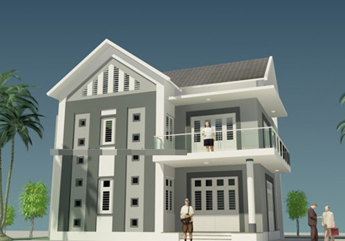 Được thiết kế theo kiểu sáng tạo với cách thiết kế các ô lỗ thoáng nhỏ nhiều giúp cho ngôi nhà vừa kín đáo mà vẫn thông thoáng không có cảm giác bí bách. Ảnh: Kientaoviet.