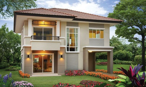 Nhà 2 tầng mang phong cách hiện đại. Ảnh: Khonggiannhadep24h.