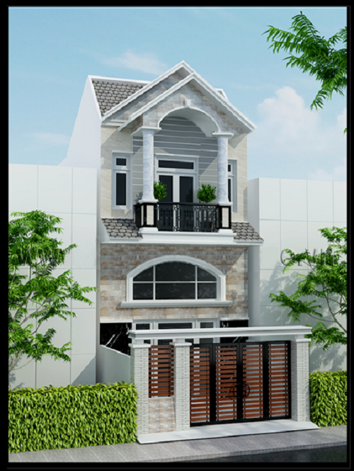 Gam màu trắng trang nhã cùng hệ mái thái chữ A tạo điểm nhấn cho ngôi nhà. Ảnh: Tiền phong.