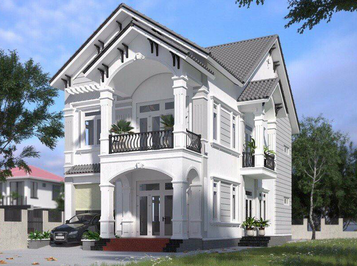 Biệt thự mái thái tận dụng được tối đa ánh sáng tự nhiên cho từng căn phòng. Ảnh: Phuquyhouse.