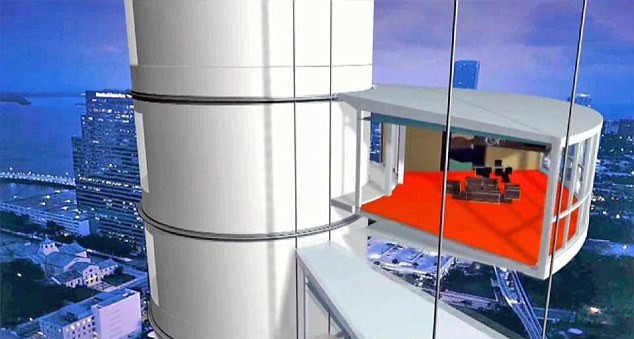 Tòa nhà có chiều cao 420m với 80 tầng, diện tích mặt sàn 400m2.