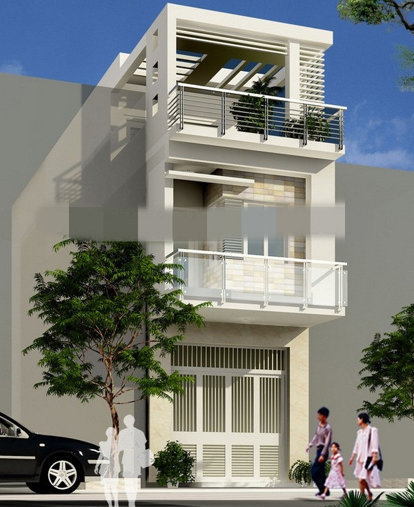 Gạch ốp lạ mắt giúp không gian bên ngoài trở nên mềm mại và uyển chuyển hơn. Ảnh: Kientrucnhaviet.
