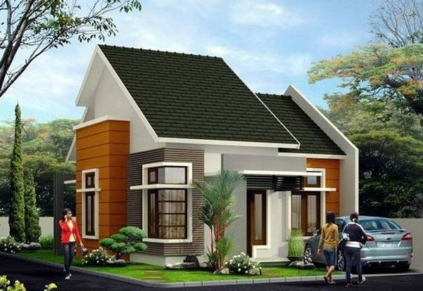 Mô hình nhà cấp 4 kiểu Mỹ, mái lợp tôn giả ngói, gam màu hiện đại. Ảnh: Xaydungtayho.