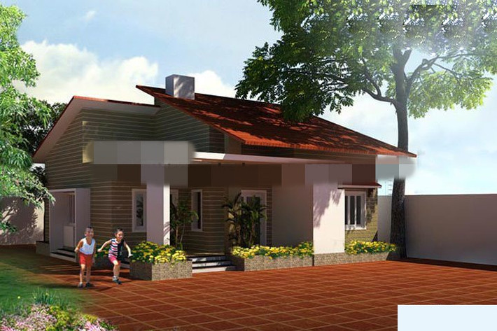 3 phòng ngủ bố trí 2 bên, ở giữa là phòng khách và phía trong là phòng thờ. Phòng khách và phòng thờ thiết kế mở nên rộng rãi và thoải mái. Ảnh: Vinavic.