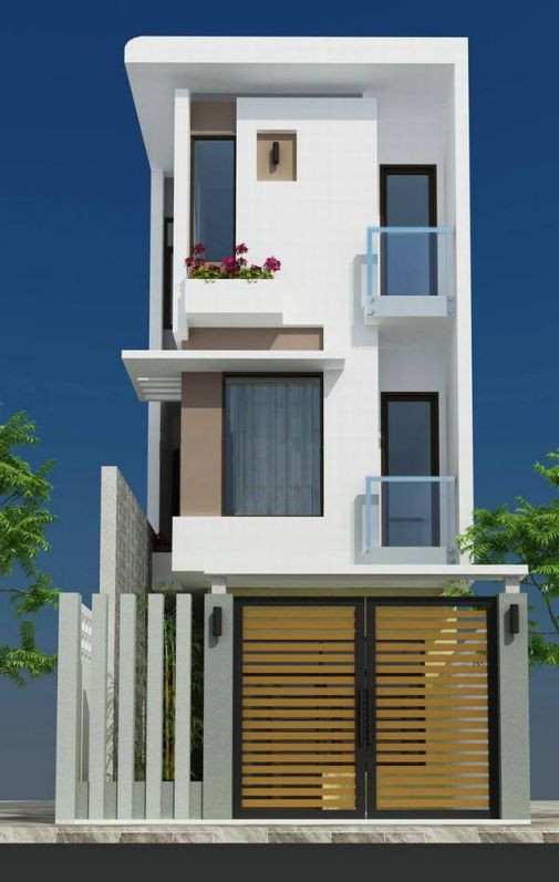 Mái bằng và hình khối vuông vức đơn giản mang đến vẻ đẹp khỏe khoắn. Ảnh: Bannhabinhduong.