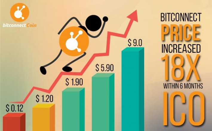 Có hai hình thức để thu lời từ Bitconnect là cho sàn Bitconnect vay tiền để nhận lãi suất cao hoặc mua đồng tiền BCC để giao dịch kiếm chênh lệch. Ảnh: Etherbanking.