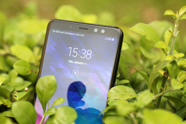 Màn hình Galaxy A8+ còn có tính năng Alway Ons Display để thể hiện các thông tin mà không hao tốn nhiều pin.