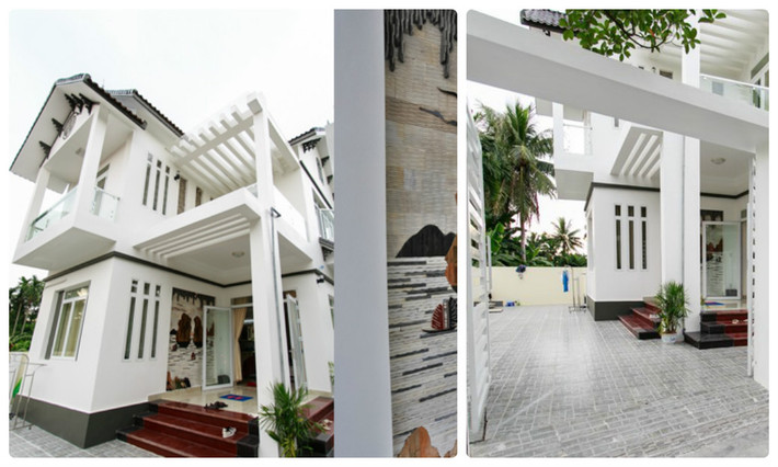 Thực tế, gia đình Phạm Thị Hương sở hữu ngôi nhà hai tầng khang trang, được mệnh danh là "biệt thự" sang trọng giữa xóm nghèo ở Thủy Triều, huyện Thủy Nguyên, Hải Phòng. Căn nhà được xây dựng với thiết kế hiện đại cùng tông màu trắng sang trọng, trang nhã.
