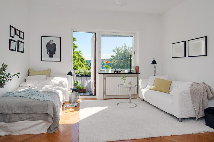 Căn hộ 26m2 ở thành phố Gothenburg (Thụy Điển) được thiết kế dành cho cho những người độc thân hoặc cặp vợ chồng mới cưới.