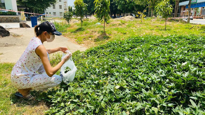 Võ Hoàng Yến đi đôi dép Gucci trong mọi hoạt động ở khu cách ly, từ đi hái rau, đánh cầu lông...Ảnh: Hảo Nguyễn.