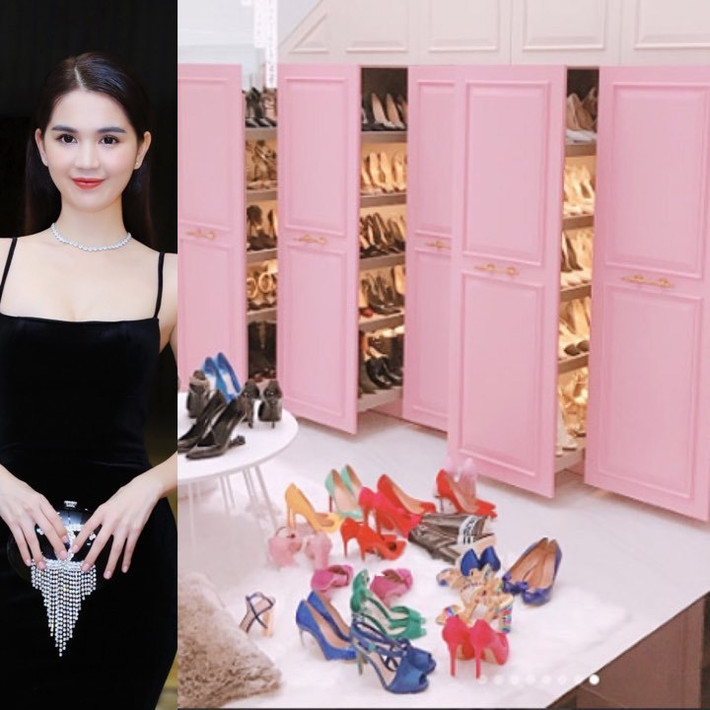 Ngọc Trinh không nằm ngoài danh sách này khi có một tủ đồ hết sức “hoành tráng” từ Hermes, Gucci, Chanel hay Louis Vuitton... với đủ các loại phụ kiện xa xỉ, từ giày, túi đến các trang sức đắt tiền.