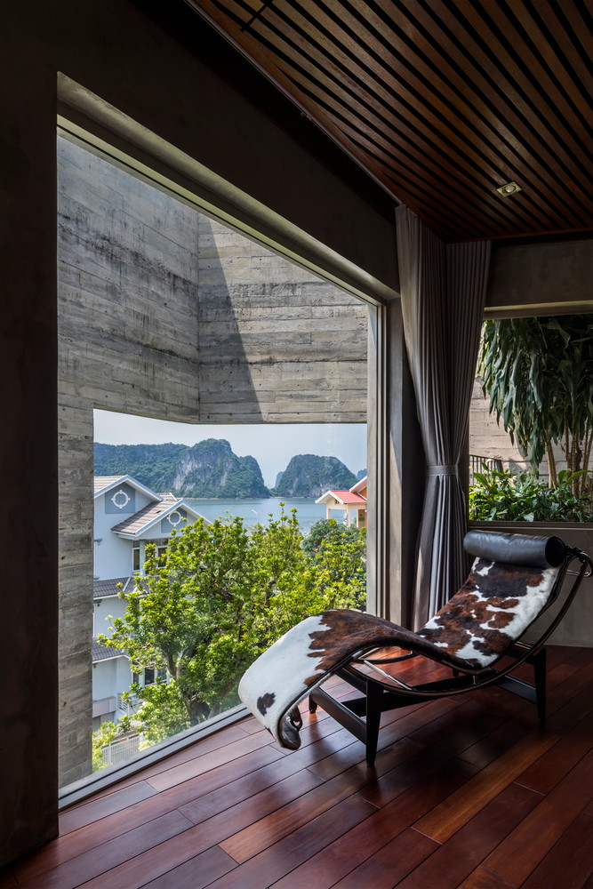Góc thư giãn lý tưởng hướng ra biển.