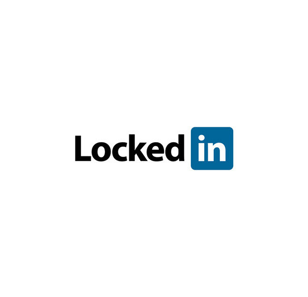 Logo mạng xã hội việc làm của Microsoft, LinkedIn thì được đổi thành Locked in, với ý nghĩa hãy ở trong nhà phòng chống COVID-19.