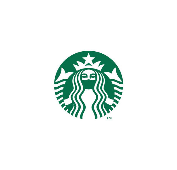 Nàng tiên cá của hãng cà phê nổi tiếng Starbucks được cho đeo khẩu trang phòng dịch.