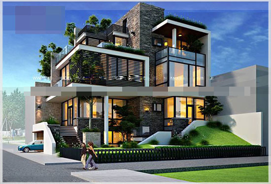 Mẫu biệt thự vườn hiện đại tràn ngập sự tươi mới, nhẹ nhàng mà tinh tế. Ảnh: Houseland.