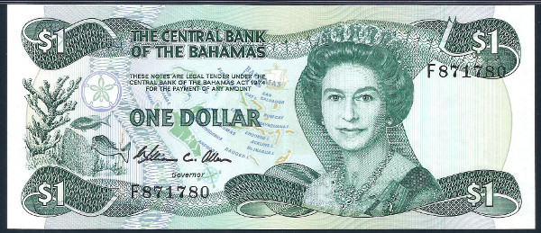 Đồng dollar Bahamas (BSD) luôn có giá trị tương đương với đồng USD. Vì vậy mà người dân Bahamas thường xuyên sử dụng hoán đổi qua lại giữa hai đồng tiền. Ảnh: Coin Update.