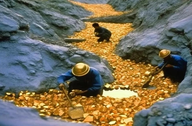 Tháng 7/1988, anh Trương, một người dân sống ở núi Phục Ngưu (Hà Nam, Trung Quốc) tình cờ phát hiện một vật lấp lánh ánh vàng trong nước khi đang đi dạo bên bờ suối gần làng. Ảnh minh họa