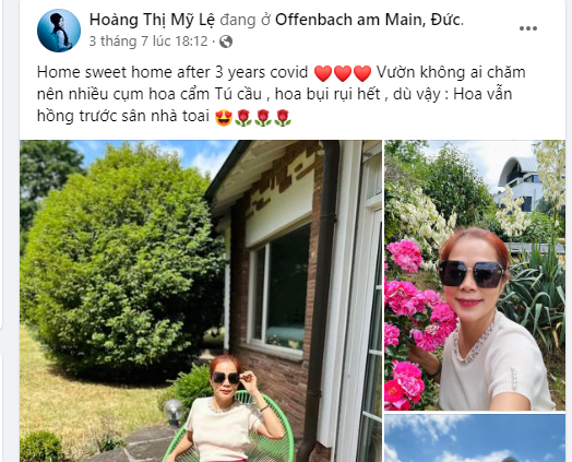 Mới đây, ca sĩ Mỹ Lệ sang Đức thăm cơ ngơi tại thành phố Offenbach am Main, thuộc bang Hessen. Ngôi nhà của Mỹ Lệ tại Đức rộng tới 1.400 m2.