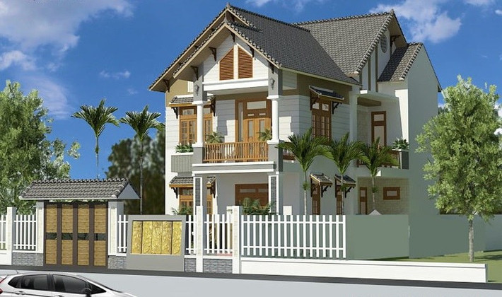 Thiết kế theo lối tân cổ điển, ngôi nhà vừa có nét cổ kính vừa sang trọng hiện đại. Ảnh: Wedo