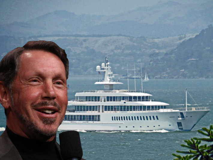 Người đồng sáng lập hãng phần mềm Oracle, Larry Ellison, sở hữu nhiều du thuyền, trong đó có chiếc Musashi dài 88m được ông mua vào năm 2013. Ảnh: Getty