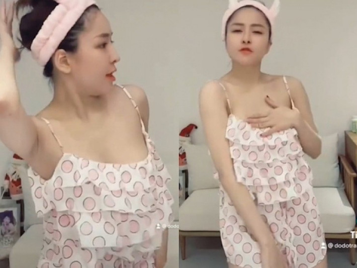 Trước đó, một số hình ảnh Trâm Anh thoải mái mặc đồ ngủ, nhảy múa cũng gây nhiều tranh cãi trên MXH.