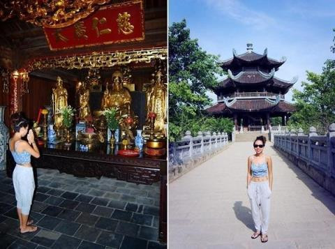 Trang phục giới trẻ sử dụng khi đến địa điểm linh thiêng, cơ sở tôn giáo, tín ngưỡng cũng cần được chấn chỉnh, bởi nhiều bạn thản nhiên mặc áo yếm để chụp ảnh.