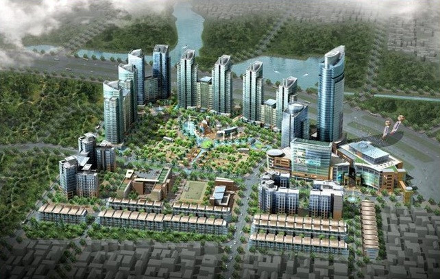 Theo tìm hiểu của PV, dự án Diamond City với quy mô lên đến 15.000 tỷ của Tập đoàn Hoàn Cầu ở TP HCM, đã về tay chủ mới do vướng nợ xấu. Ảnh: Nhadautu.