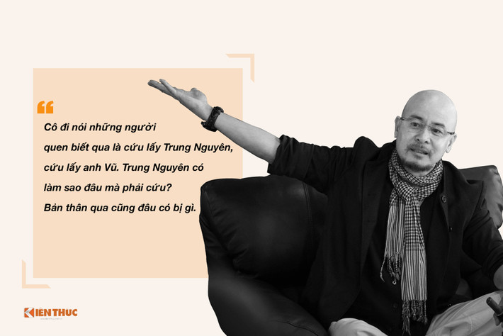 Trong buổi gặp gỡ báo chí hôm 8/6 vừa rồi, vua cà phê Đặng Lê Nguyên Vũ lại đưa ra thông điệp hoàn toàn trái ngược với vợ cũ. Nhắc lại chuyện bà Thảo cho rằng ông bị bệnh, ông Vũ khẳng định bản thân "đâu có bị gì" và "Trung Nguyên có làm sao đâu mà phải cứu".
