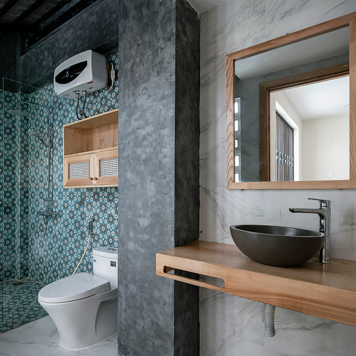 Nhà tắm trang bị nội thất hiện đại. Nguồn ảnh: Quang Dam.